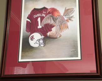 Carolina Gamecocks print