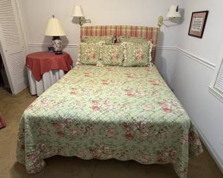 Queen upholstered headboard bed