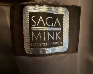 Sage Mink Coat - lovely condition 100% Bemberg