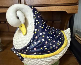 Ceramic Goose Cookie Jar