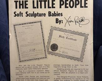 RARE advertisement by shop owner to sell The Little People