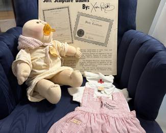 1978 Misty Adora Signed doll, Rare shop advertisement, Volunteer Babyland General Hospital outfit