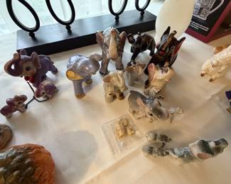 Collection of vintage ceramic elephants