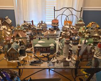 Department 56 Christmas Village Collection with Display Platforms