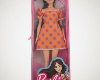 Barbie Fashionista Doll #160 Orange Polka Dot Dress