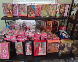 Collection of Barbie Dolls, including Holiday, Dolls of the World, and Character Editions