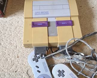 Super Nintendo Entertainment System (SNES) with Controllers