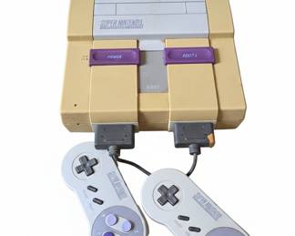 Super Nintendo Entertainment System (SNES) with Controllers