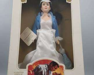 World Doll Gone With The Wind Scarlett O'Hara Limited Edition Doll in White Gown and Blue Coat