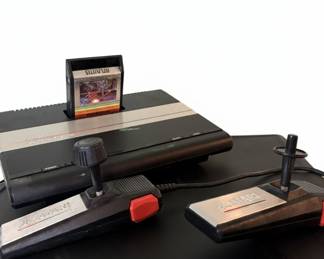 Atari 7800 ProSystem Video Game Console with Controllers and Atlantis Game Cartridge