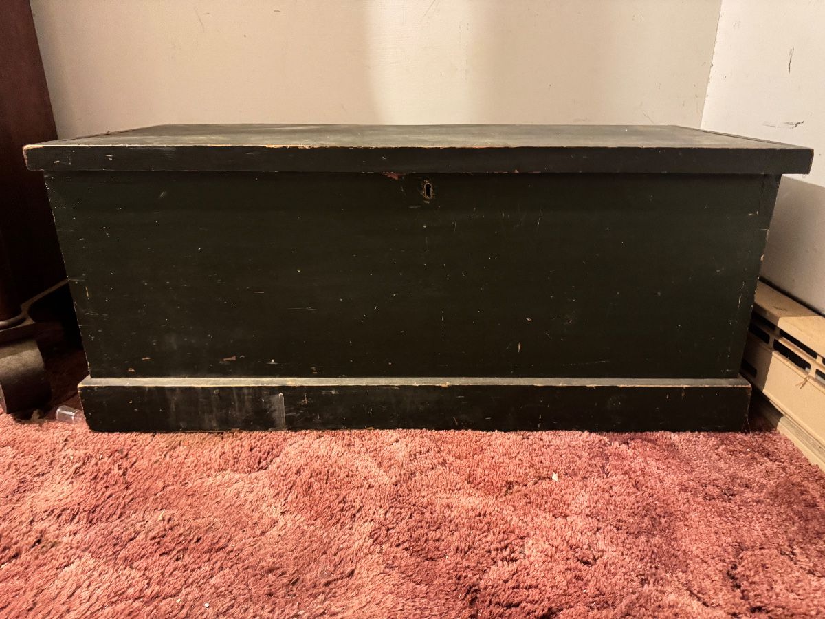 Painted blanket chest