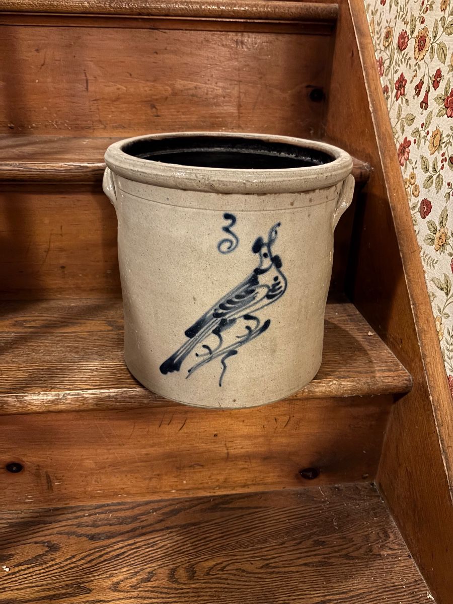 3 gallon painted stoneware