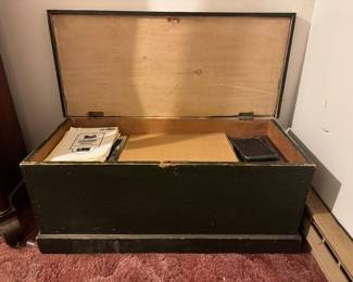 Interior of blanket chest 
