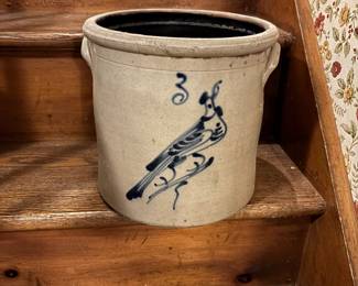 3 gallon painted stoneware 