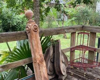 ARCHITECTURAL PIECES, WROUGHT IRON PLANT STAND