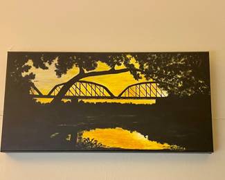 ORIGINAL PAINING OF COLORADO RIVER BRIDGE BY MEDINA