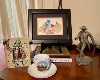 WESTERN DECOR, COLUMBUS AND COLORADO COUNTY MEMORABILIA, WESTERN STATUE