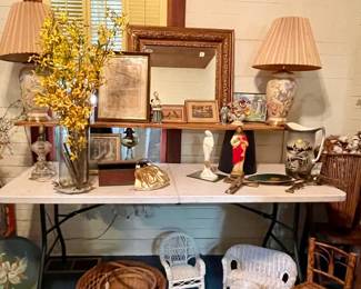LAMPS, DOLL WICKER FURNITURE