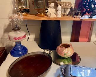 BRASS LANTERNS, OIL LAMPS, SILVERPLATE