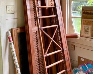 MCM BAMBOO HEADBOARD, SHUTTERS