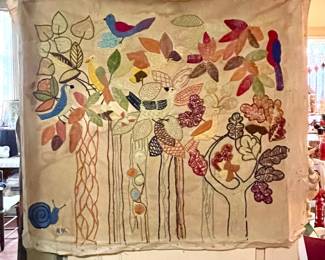 VINTAGE BIRD TAPESTRY