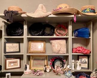 VINTAGE HATS, FRAMED DECOR, VINTAGE CAKE TOPPERS