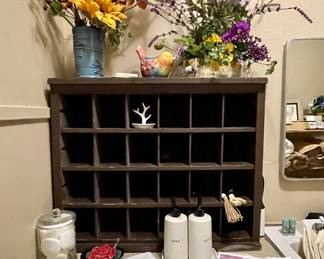 ANTIQUE CUBBY SHELF