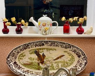 SPODE WOODLAND PLATTER-HAS CHIP