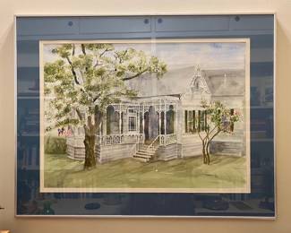 PAINTING OF THE MAGNOLIA OAKS B & B BY M OBENHAUS