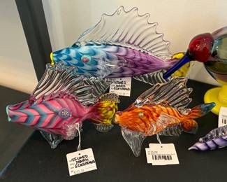Signed Mark Eckstrand Glass Fish