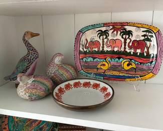 Hand-Painted Ceramic Safari Pieces