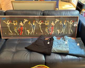 Clothing, Palliser Furniture Blue Sectional, Wall Art