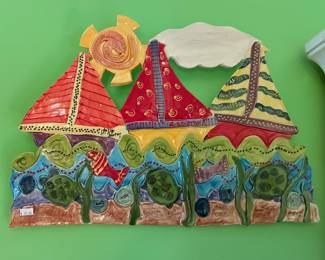 Hand Painted Wall Sculpture