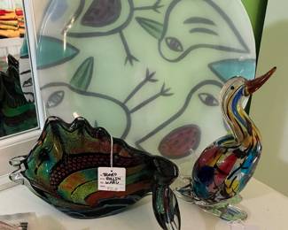 Kosta Boda Utica Plate, Signed Art Glass