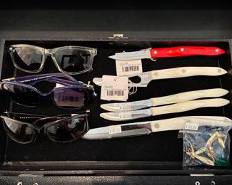 Tory Burch Sunglasses, Cutco 2164 Cheese Tool, Cutco 1720 Paring Tool