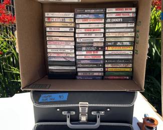 cassette tapes & holder