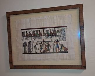 Hand-Painted Egyptian Papyrus Painting