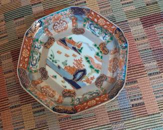 Antique Japanese Imari Octagonal Charger Plate
