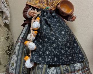 Santons de Provence Doll - Woman with Basket of Gourds
