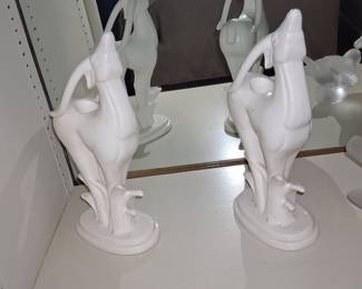 Pair of Mid-Century Ceramic Deer Figurines