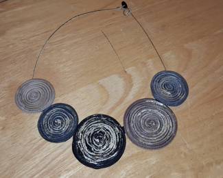 Textile Coil Statement Necklace