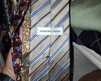 Geoffrey Beene Striped Silk Necktie