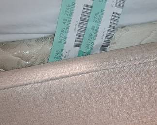 Upholstered Platform Bed Frame with Arched Headboard and Nailhead Trim