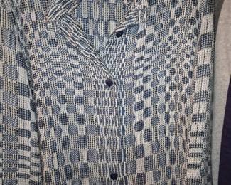 Women's Woven Geometric Pattern Cardigan Jacket
