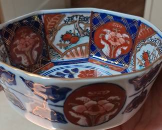 Vintage Otagiri Imari Octagon Bowl