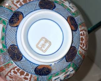 Japanese Imari Porcelain Bowl and Plate Set