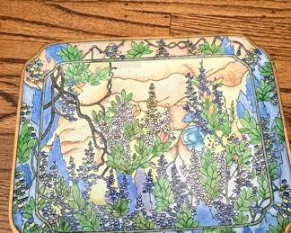 Art Nouveau Floral Tray