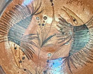 Studio Pottery Bowl with Floral Motif