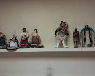 Collection of Ethnographic Dolls, including European Folk and Native American/Alaskan