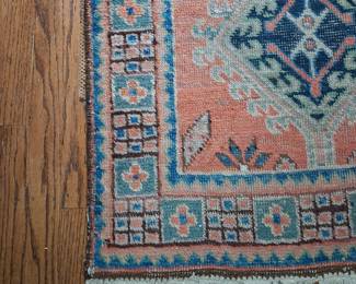 Vintage Turkish Oushak Runner Rug
